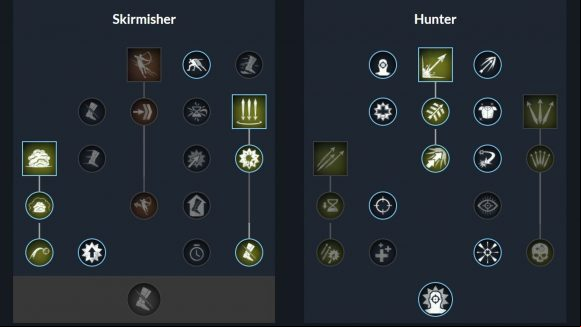 The skill tree for the best New World bow build for PvE