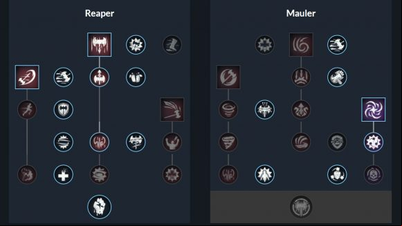 The skill tree for the best New World great axe build for PvP