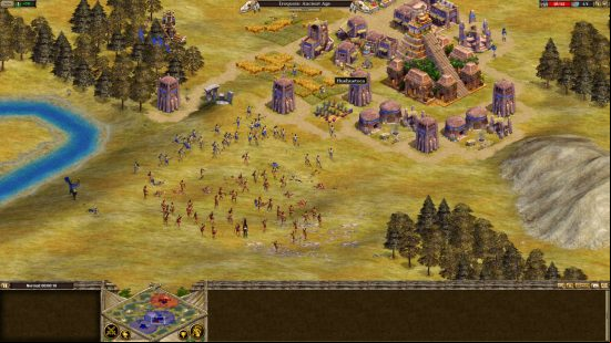 Best games like Age of Empires - a civilisation growing near a river and some trees in Rise of Nations.