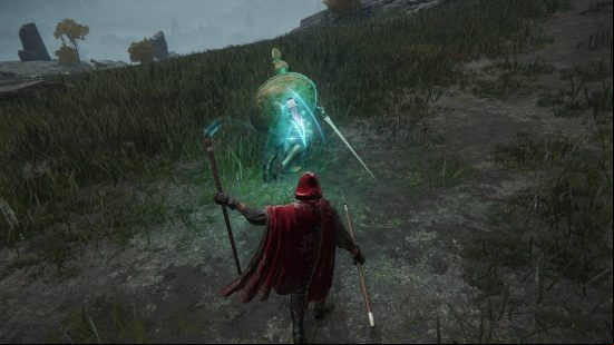 Elden Ring spells -throwing one of the best early spells, Glintstone Pebble.