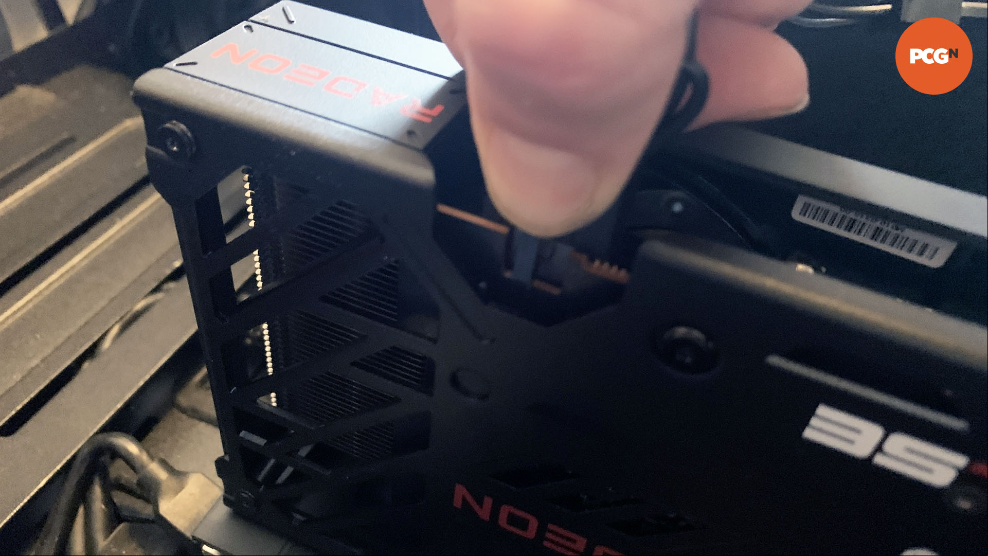 How to install a graphics card: Unplug power cables from your existing card.