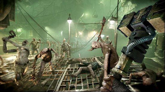 Best games like Left 4 Dead and Payday 2 on PC: a person weilding a giant hammer gets ready to swing