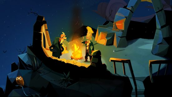 Return to Monkey Island sees Guybrush and Boybrush reminiscing around a campfire