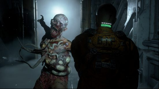 Dead Space Remake can learn from The Callisto Protocol's combat.  A bloated decaying monster in The Callisto Protocol 