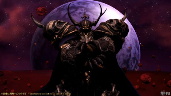 FFXIV 6.4 patch details - a heavily armoured figure folds their arms imposingly