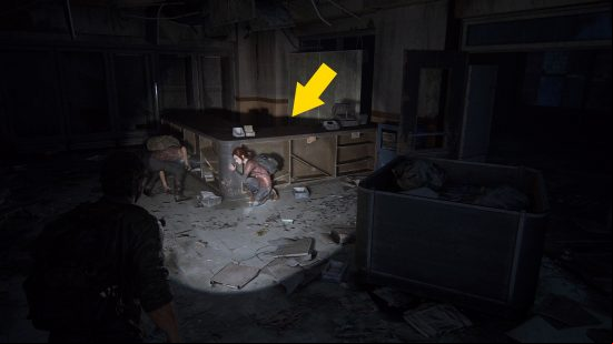 The Last of Us safe combinations guide: a dark abandonded store.