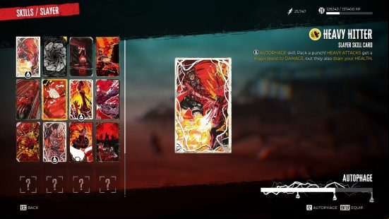 The Dead Island 2 skills menu depicting all Slayer skills unlocked by the player.
