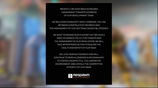 EA wants "increased harassment" towards its FPS studios to stop, again
