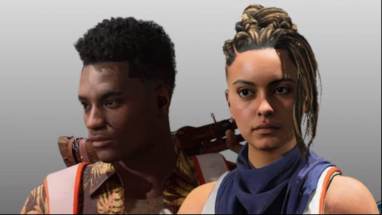 The Libertad are one of five playable factions during the XDefiant release date launch. They are Caribbean people from the fictional island of Yara. The woman has a blue neck scarf and dreadlocks, while the man has a tropical shirt.