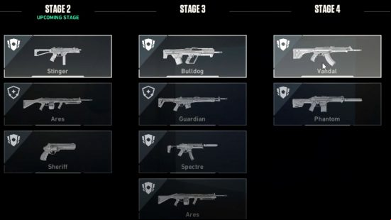An image showing the next loadout in Valorant's new TDM mode