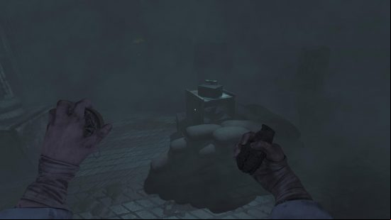 You'll need a grenade to find the detonator handle in Amnesia the Bunker