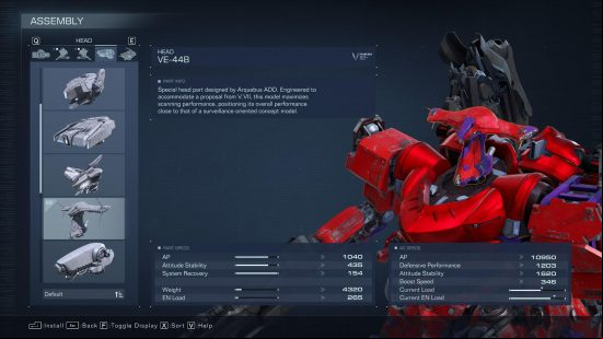 The best Armored Core 6 head frame part