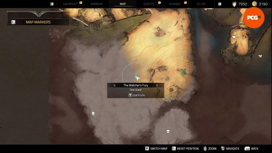Atlas Fallen: The Watcher's Fury location can move around the map