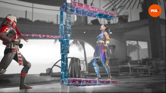 The Kameo fights also have MK1 fatalities, with Sektor using a crusher which emerges from his torso that's about to flatten Li Mei. She is screaming in fear.