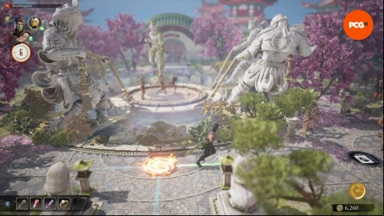 Mortal Kombat 1 review: Reptile is running around the Invasions mode map based on the Outworld palace.