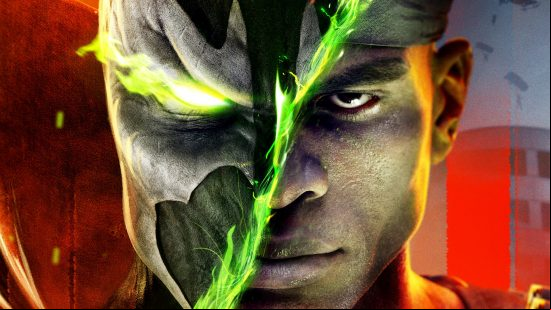 A close up on the face on Spawn as he appears in Call of Duty Modern Warfare 2 Season 6.