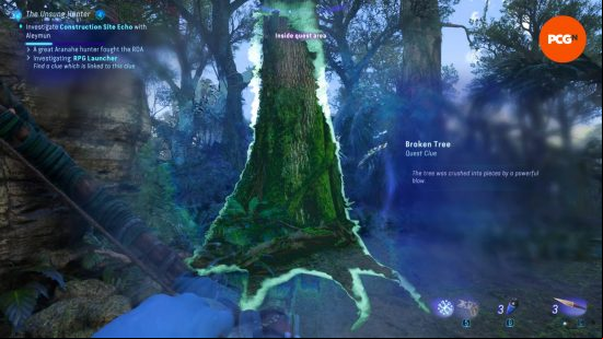 During the Avatar Frontiers of Pandora preview, I found a damaged tree I could investigate with the Na'vi Senses.