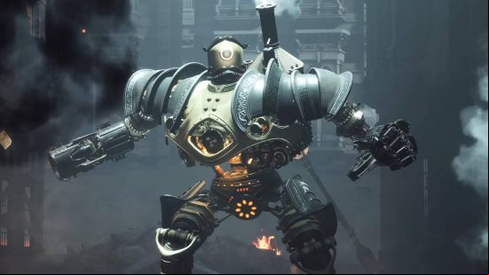 Clockwork Revolution release date - a robot butler prepped to fight.