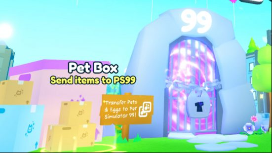 The spot where you can trigger Pet Simulator 99 transfers in Pet Simulator X.