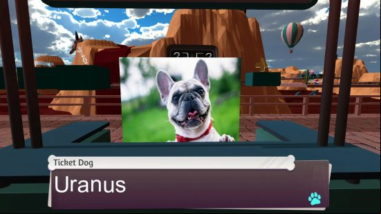 An Airport For ALiens Currently Run By Dogs generative AI: dog stock photo in a virtual airport