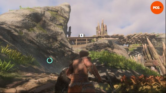 A grappling hook point used to reach the Enshrouded Scavenger Matron in Enshrouded.