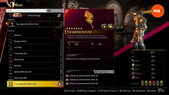 Like a Dragon Infinite Wealth best weapons: bat