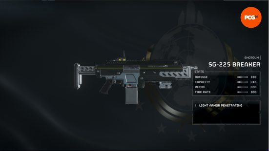 Helldivers 2 best weapons: the breaker sg-225 automatic shotgun