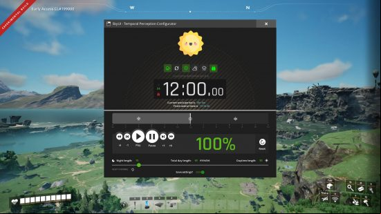 The SkyUI mod set to midday. It's one of the best Satisfactory mods.