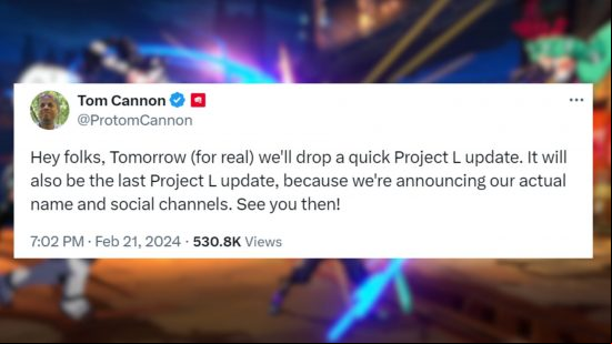 Tom Cannon's X post about Project L