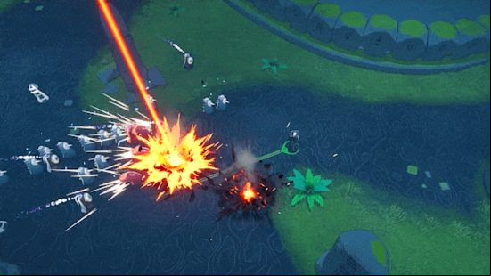 New Gatekeeper character Tech Hunter - An aerial bombardment is called in on a group of enemies.
