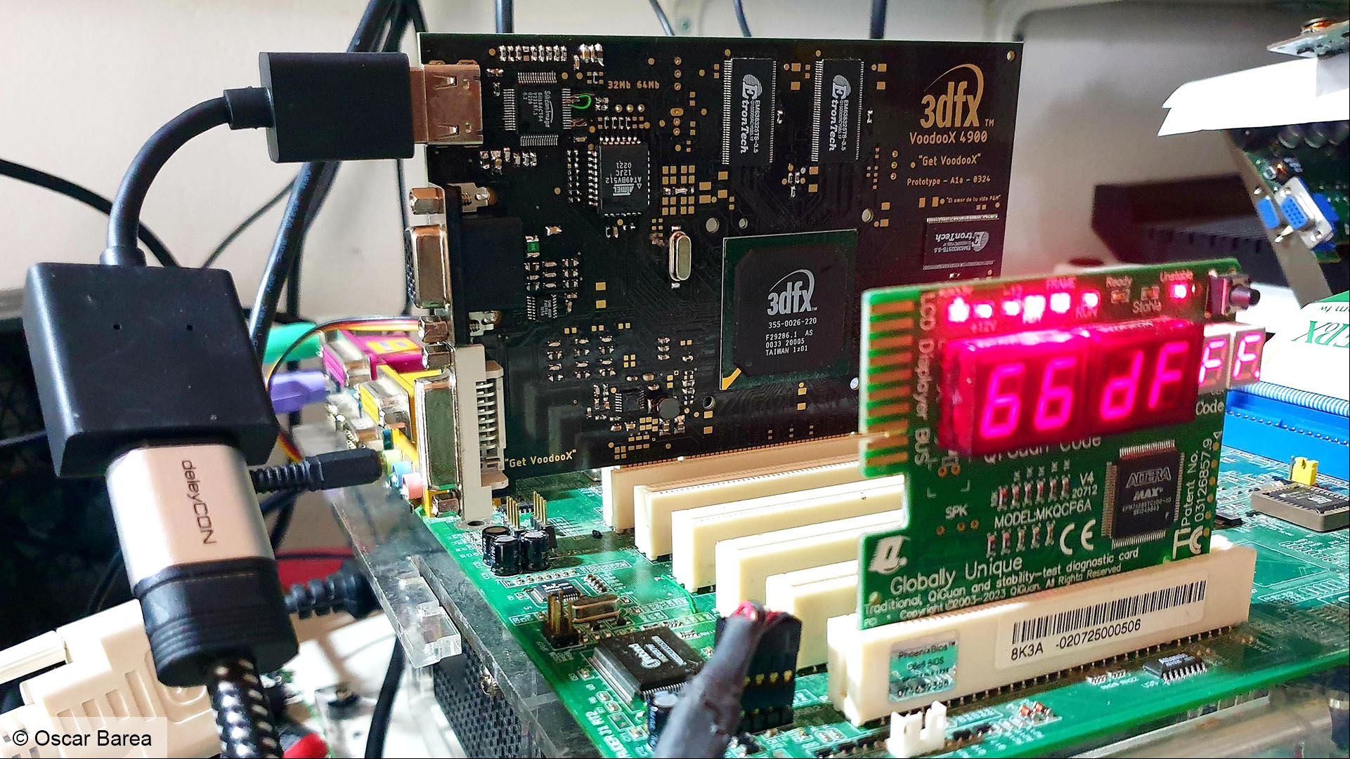 This modder just made a new 3dfx Voodoo graphics card: Installed in motherboard and using HDMI output