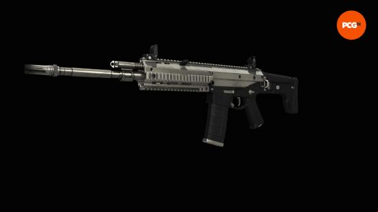 XDefiant best weapons: Silver ACR 6.8 inspect screen in the loadout menus