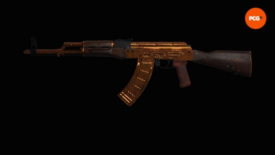XDefiant best weapons: Bronze AK-47 inspect screen in the loadout menus.