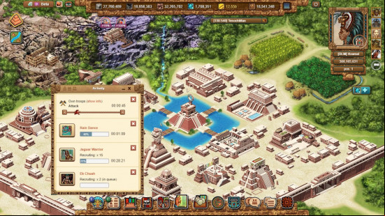 Best laptop games: Tentlan. Image shows a civilization in a screenshot from the game.