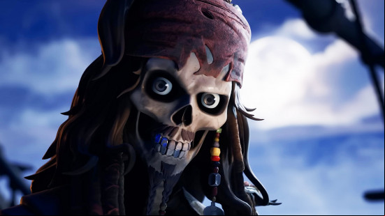 Best Fortnite skins: a skeletal Captain Jack Sparrow with his red bandana