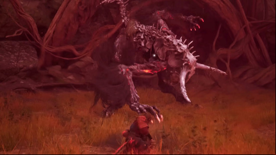 The Destined One faces off against Blood Moon General, one of the Black Myth Wukong bosses.