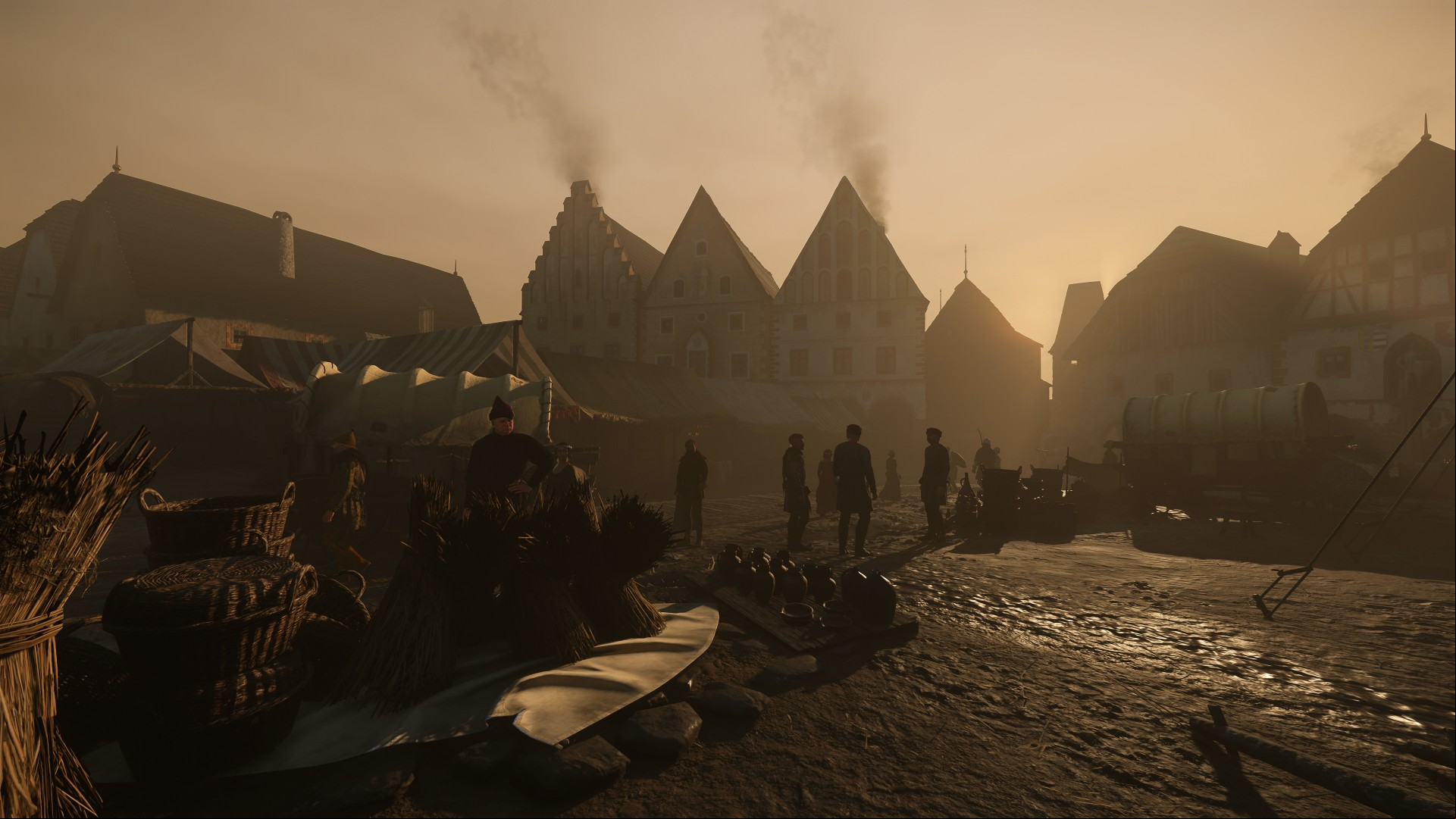 Kingdom Come Deliverance 2 preview: a medieval town square.