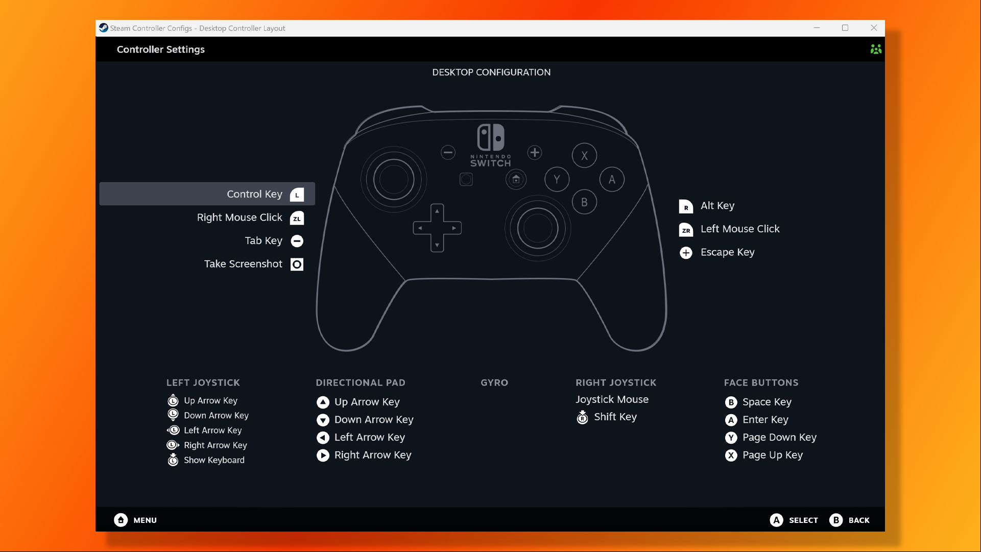 Nintendo Switch Pro controller review: Steam settings