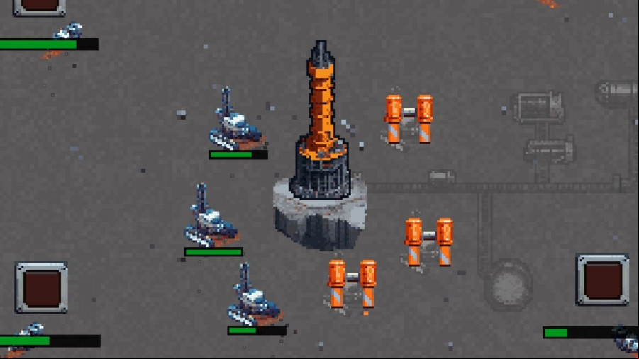 A collection of industrial objects.