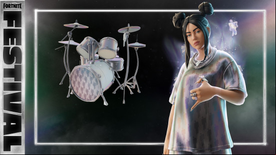The Platinum Billie Eilish Fortnite skin, one of the best Fortnite skins.