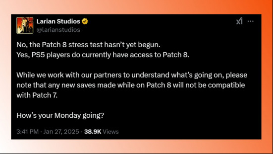 Baldur's Gate 3 patch 8 accidental release