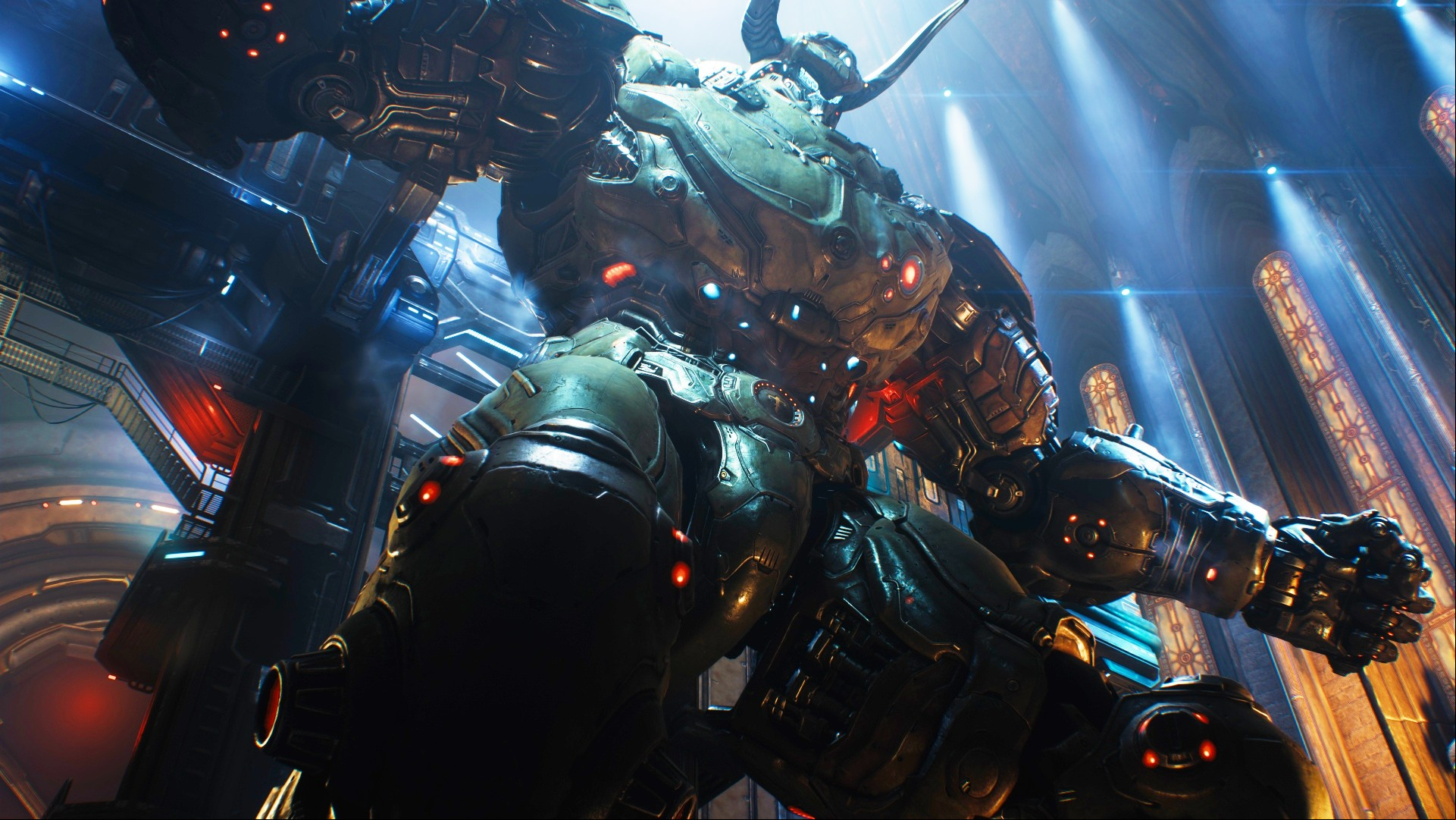 Doom The Dark Ages versus Doom Eternal: A huge mech from id Software and Bethesda FPS game Doom The Dark Ages