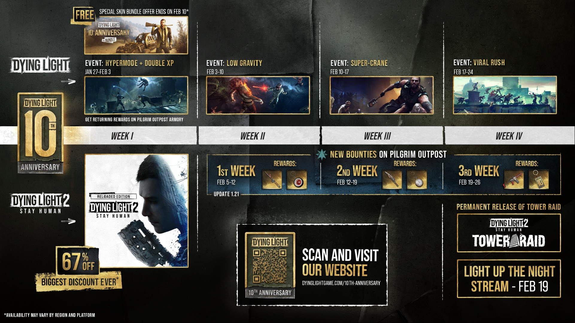 Dying Light: A roap of content arriving in Dying Light and Dying Light 2 for its 10th Anniversary event
