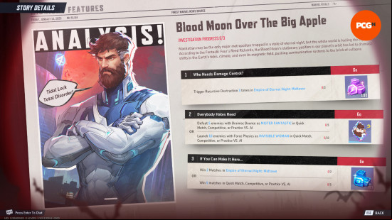 Marvel Rivals events: a copy of the Daily Bugle showing Mister Fantastic
