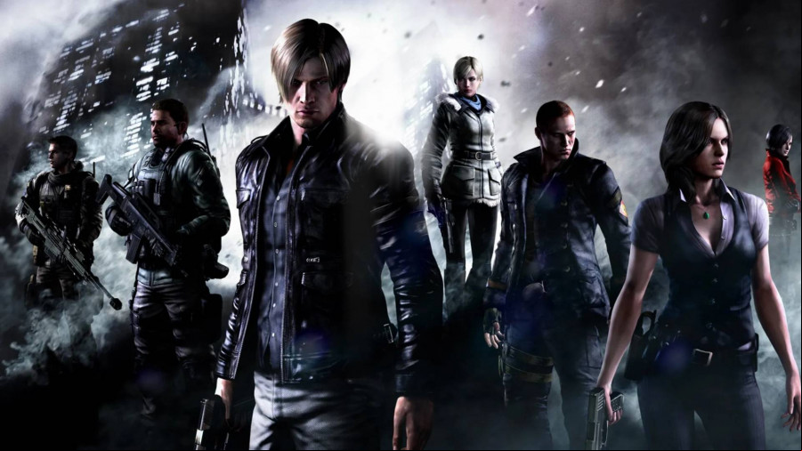 Resident Evil 6: The cast of Resident Evil 6 stand on the ruins of a flaming cityscape