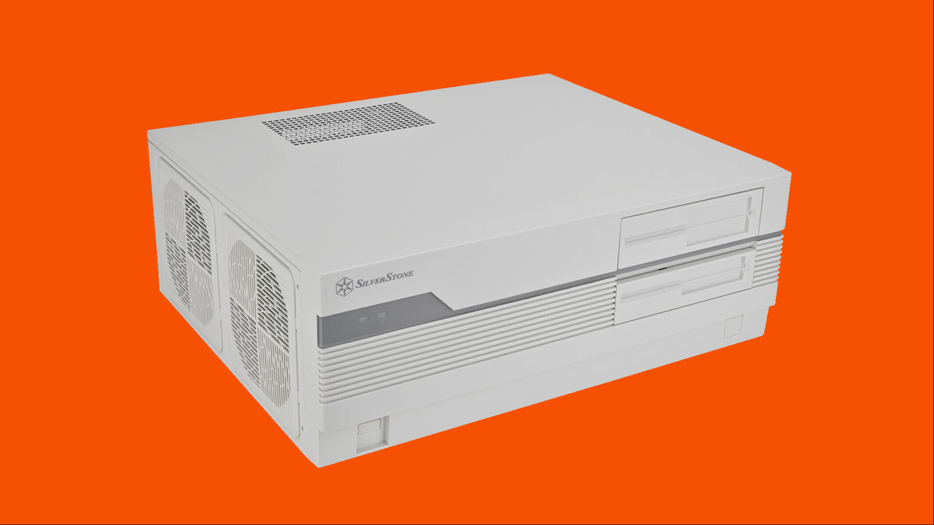 silverstone flp01 retro gaming pc case front and side cooling