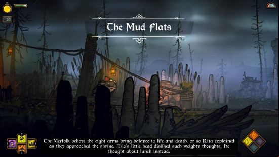 Tails of Iron 2 review: a bidepal rat exploring a swamp.