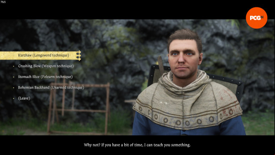 learning weapon techniques in kingdom come 2