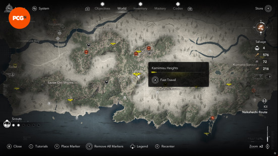 AC Shadows Legendary Sumi-e locations: Fox location on the map