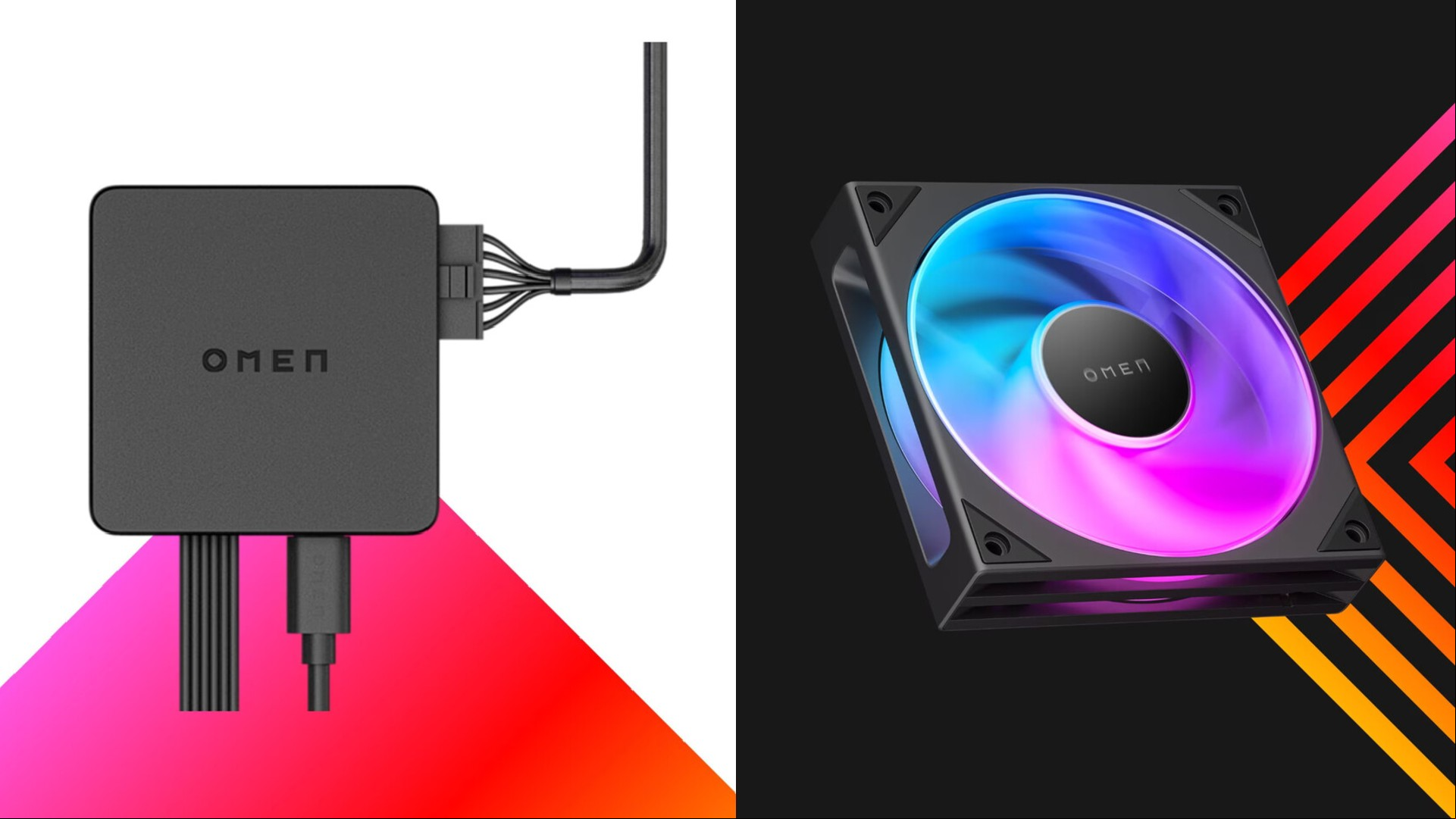 HP Omen daisy chain module and single PC case fan